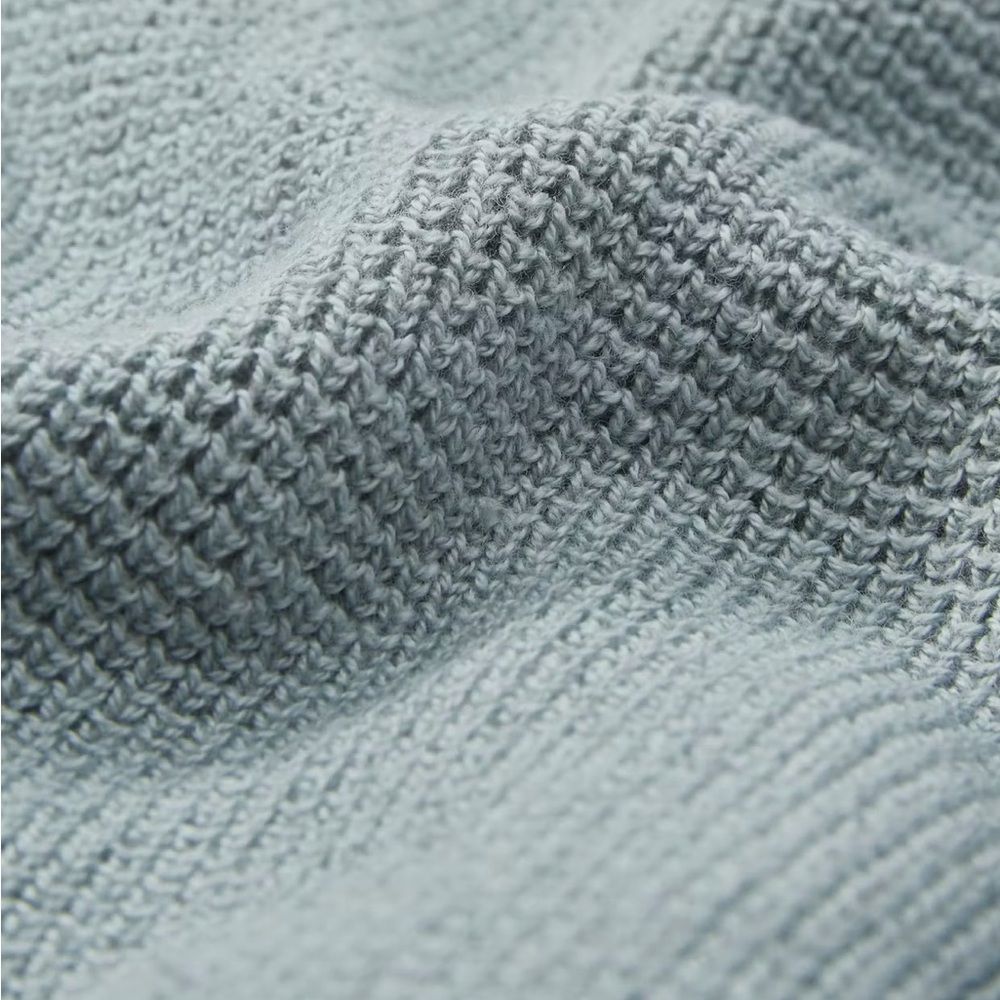 Marine Layer Teal Henley Sweater XXL Re-Spun Organic Cotton Knit Raglan Button - Picture 2 of 9